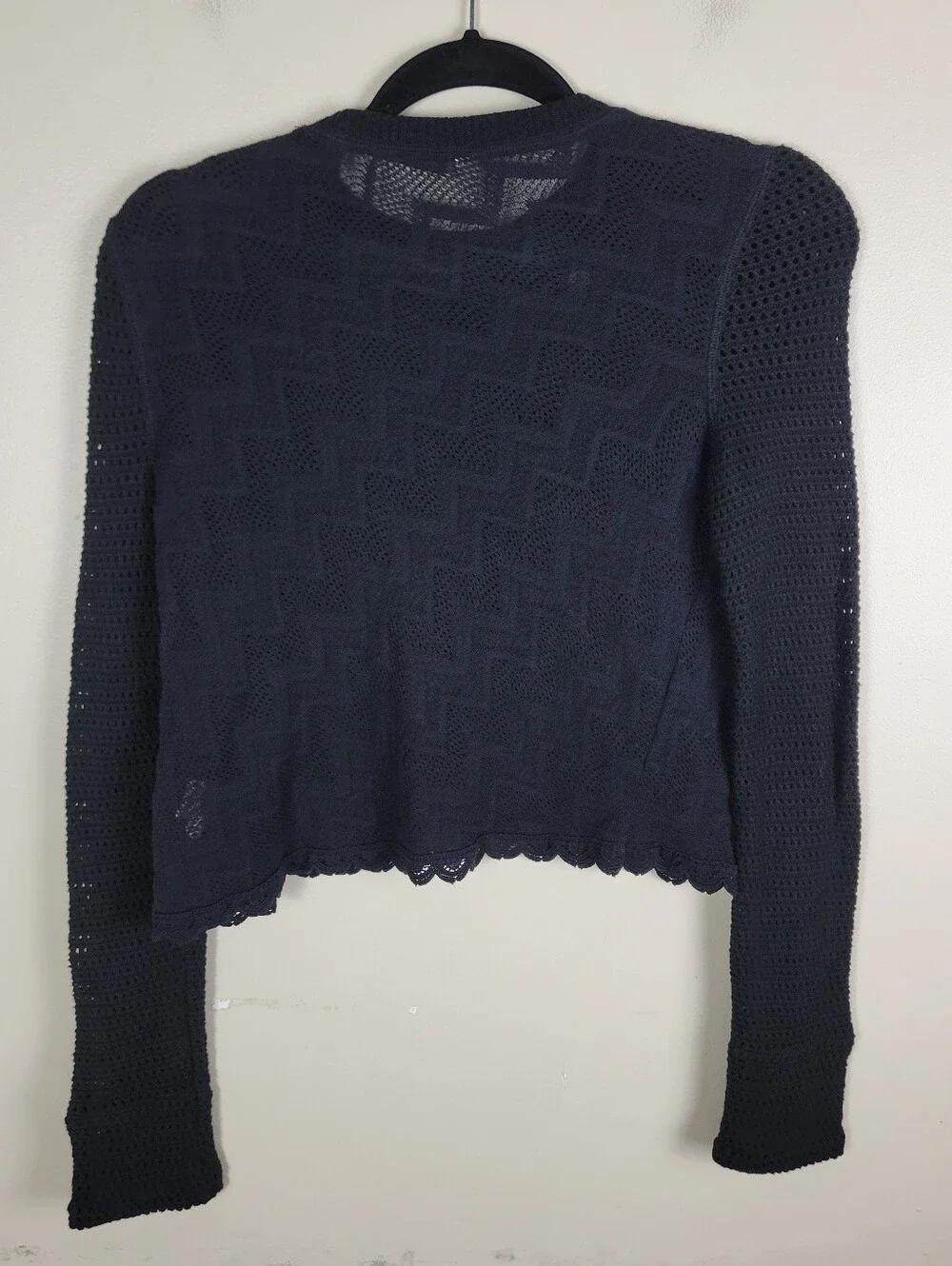 🔴 Free People Black Knit Long Sleeve Top
